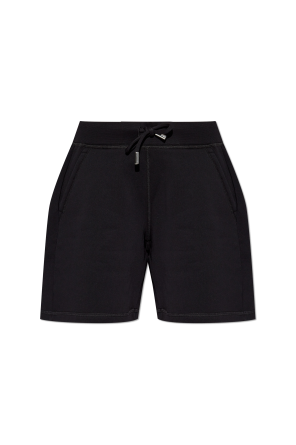 【関税&送料込】Stella Mccartney Shorts With Logo Czarny Dwuwarstwowe szorty z logo ADIDAS by Stella McCartney